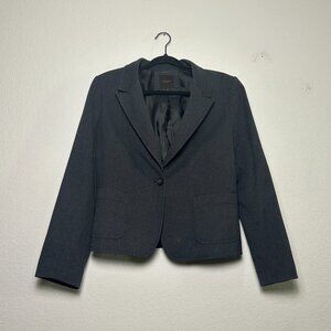 The Limited Collection Blazer Coat Women 12 Gray Knit Single Button Office Chic